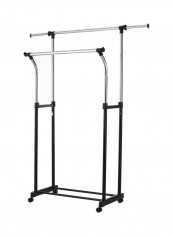 Double Rail Clothes Rack Black/Silver reviews Double Rail Clothes Rack Black/Silver