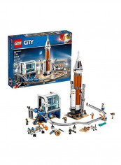 837-Piece City Deep Space Rocket and Launch Control Building Toy