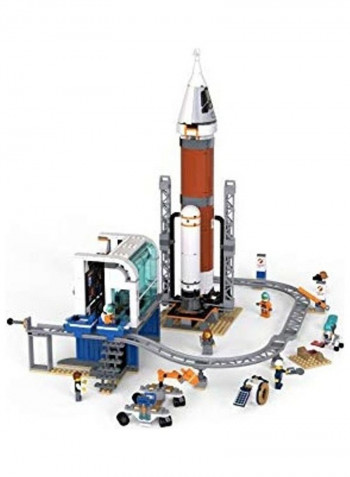 837-Piece City Deep Space Rocket and Launch Control Building Toy