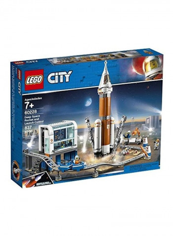 837-Piece City Deep Space Rocket and Launch Control Building Toy
