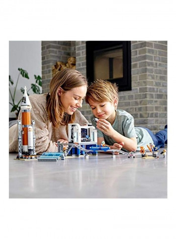 837-Piece City Deep Space Rocket and Launch Control Building Toy