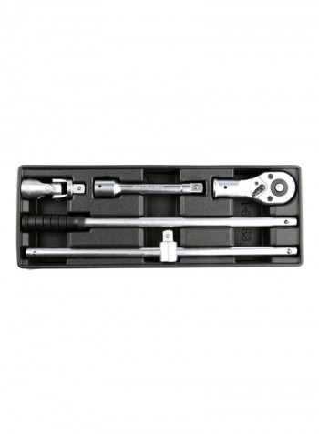 4-Piece Drawer Insert With Accessories Set Silver/Black