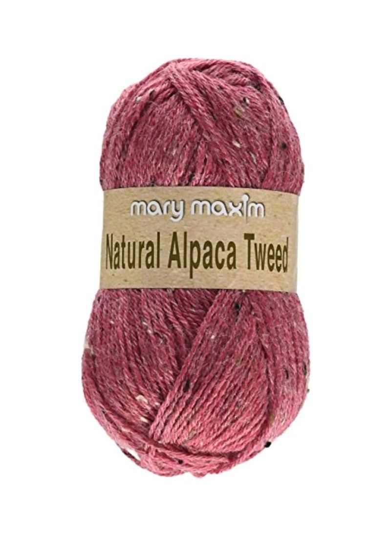 Natural Alpaca Tweed Yarn Red