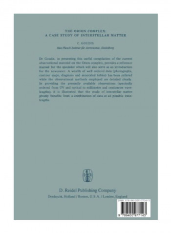 The Orion Complex: A Case Study Of Interstellar Matter Paperback
