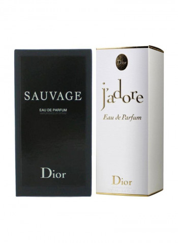 Sauvage And  J'adore Gift Set EDP 1x 100, EDP 1x100ml