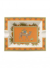 Samarkand Mandarin Ashtray White/Orange/Green 17x21centimeter