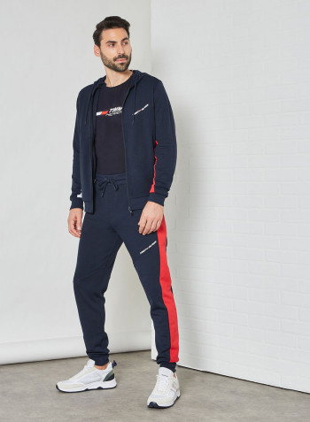 Colourblock Terry Sweatpants Navy