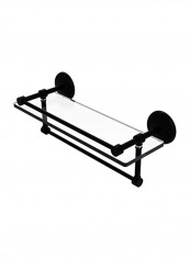 Gallery Towel Bar Glass Shelf Black/Clear 16inch reviews Gallery Towel Bar Glass Shelf Black/Clear 16inch