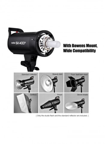 Professional Compact Studio Flash Strobe Light 44x21.5x27centimeter Black