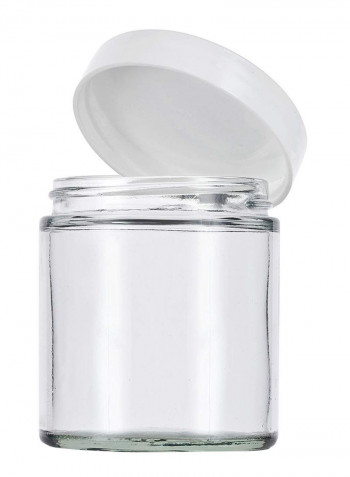 25-Piece Straight Sided Jar And Label Set Clear/White