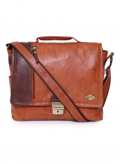 Leather Stitch Detailed Messenger Bag Brown reviews Leather Stitch Detailed Messenger Bag Brown