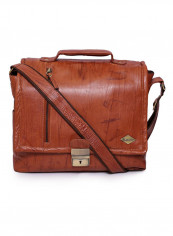 Leather Stitch Detailed Messenger Bag Brown reviews Leather Stitch Detailed Messenger Bag Brown