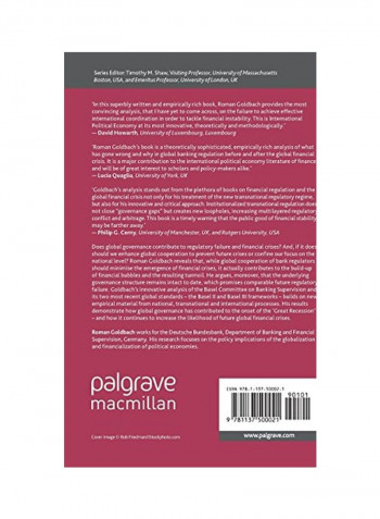 Global Governance And Regulatory Failure Hardcover