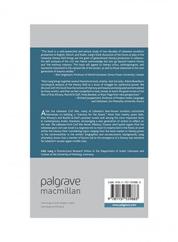 The Lebanese Post-Civil War Novel: Memory, Trauma, And Capital Hardcover