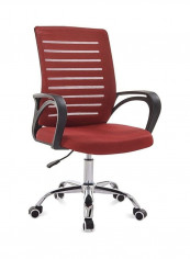 Adjustable Rotating Lift Office Chair Red/Black