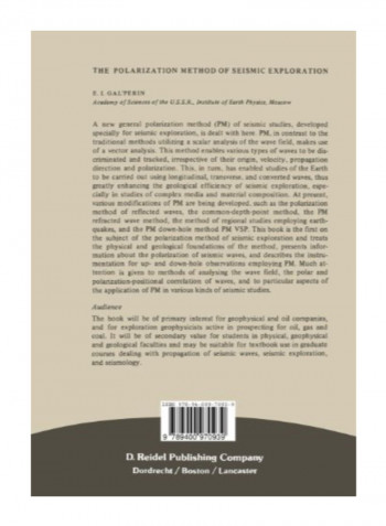The Polarization Method Of Seismic Exploration Paperback