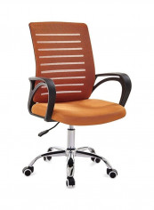 Office, Home Comfortable Simple Desk Chair Orange/Black