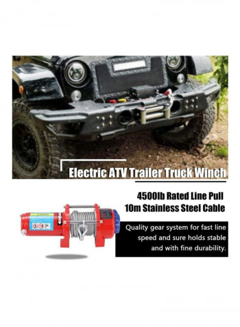 Car Recovery Electric ATV Trailer Truck Winch Multicolour