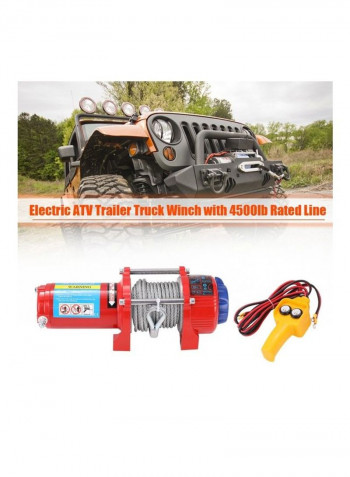 Car Recovery Electric ATV Trailer Truck Winch Multicolour