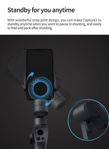 Funsnap Capture 2 New Handheld Gimbal Stabilizer Black