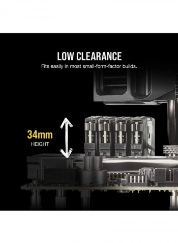 2-Piece Vengeance LPX DDR4 RAM 8GB Black/Gold