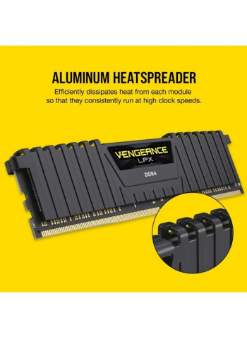 2-Piece Vengeance LPX DDR4 RAM 8GB Black/Gold