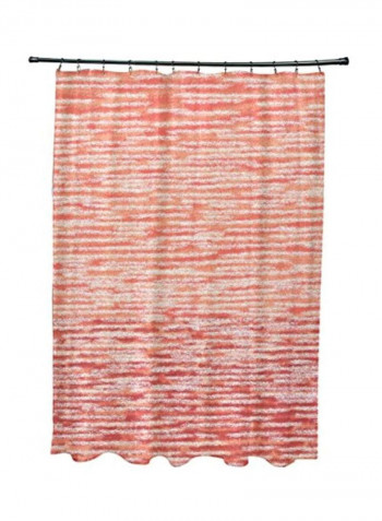 Geometric Printed Shower Curtain Red/White 0.3x71x74inch