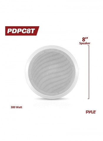 2-Way In-Ceiling Enclosed Speaker System With Transformer B0013CG7RE White/Grey
