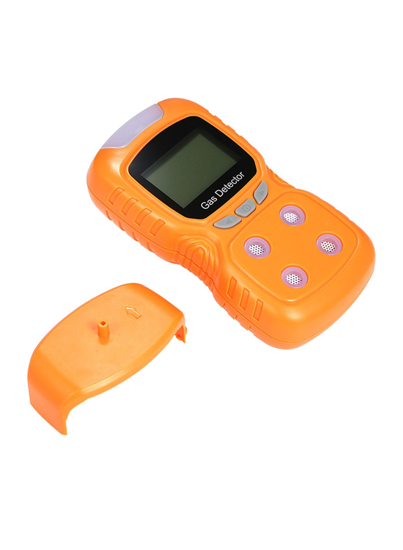 4-In-1 CO Monitor Digital Handheld Carbon Monoxide Detector Hydrogen Sulfide Gas Tester Orange 23centimeter