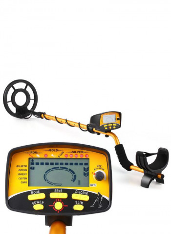 Handheld LCD Display High Sensitivity Metal Detector Black/Gold