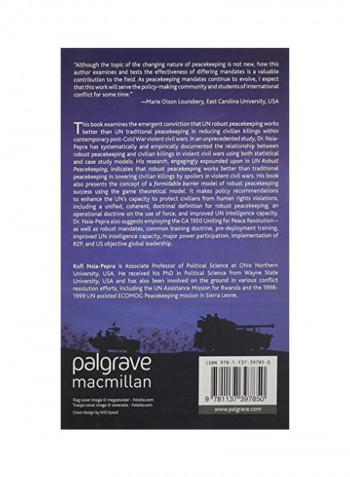 UN Robust Peacekeeping: Civilian Protection In Violent Civil Wars Hardcover