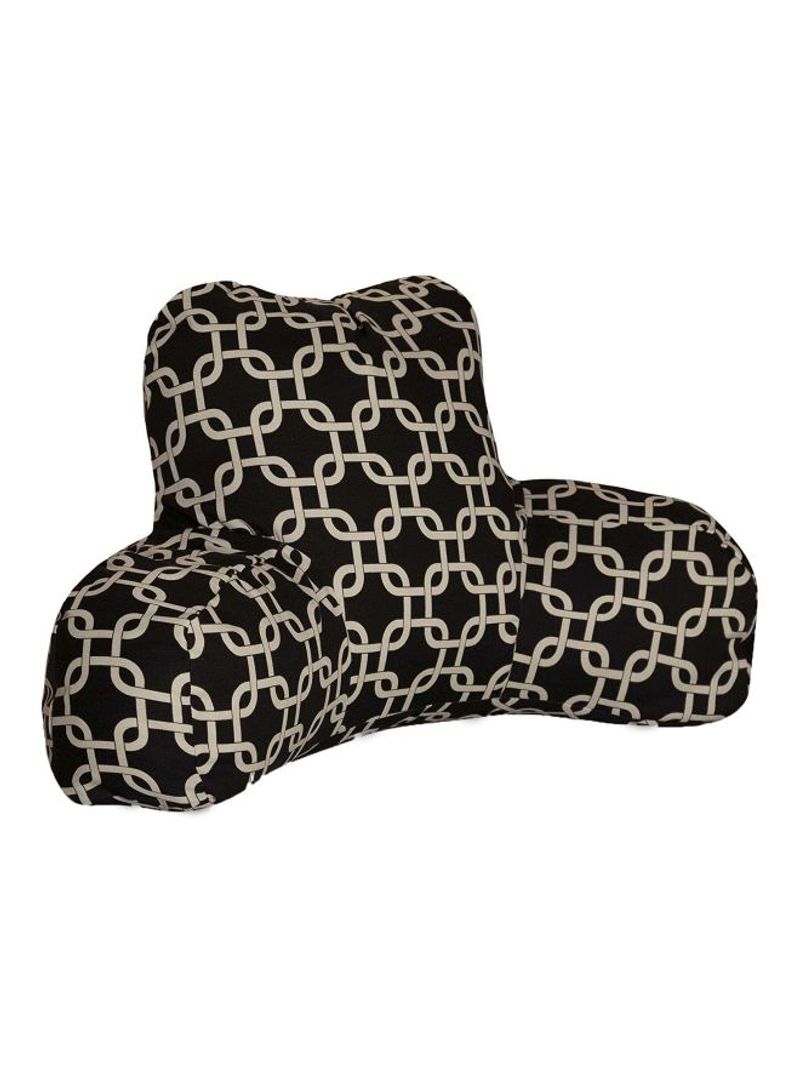 Links Reading Pillow Polyester Black/Beige 33x6x18inch