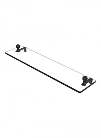 Mambo Vanity Beveled Edges Glass Shelf Brown/Clear 22inch