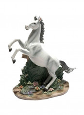 Ceramic Horse Figurine White 11inch