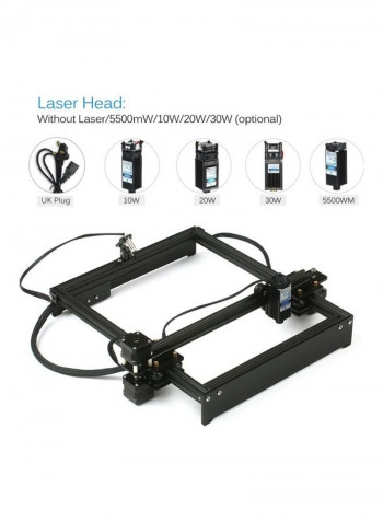 Desktop DIY Laser Engraver Cutter Black