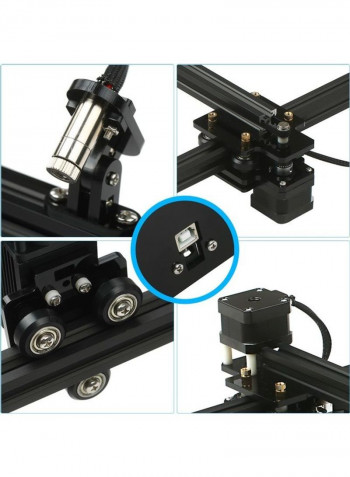 Desktop DIY Laser Engraver Cutter Black