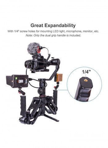 Dual Spring Handle Camera Stabilizer Black/Red