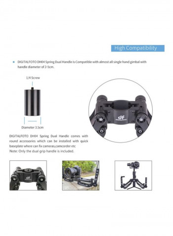 Dual Spring Handle Camera Stabilizer Black/Red