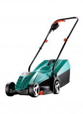 Electric Rotary Lawnmower With Grass Trimmer Green/Black
