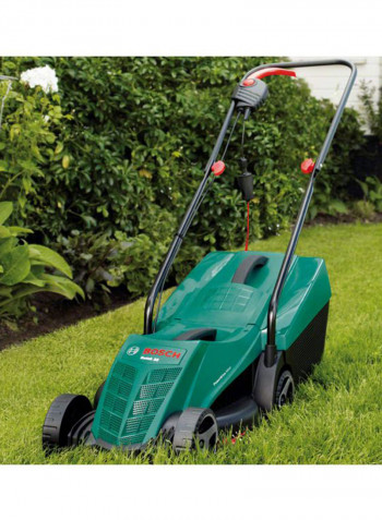 Electric Rotary Lawnmower With Grass Trimmer Green/Black