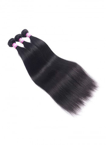 Pack Of 3 Straight Hair Extension Black