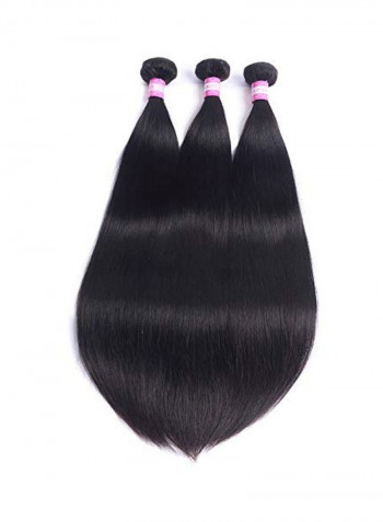 Pack Of 3 Straight Hair Extension Black
