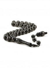 Coca Wood Prayer Beads With Sterling Silver Components
