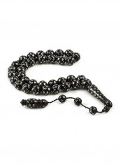 Coca Wood Prayer Beads With Sterling Silver Components