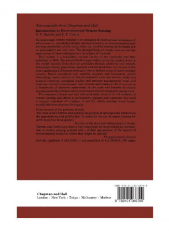 Remote Sensing In Hydrology Paperback