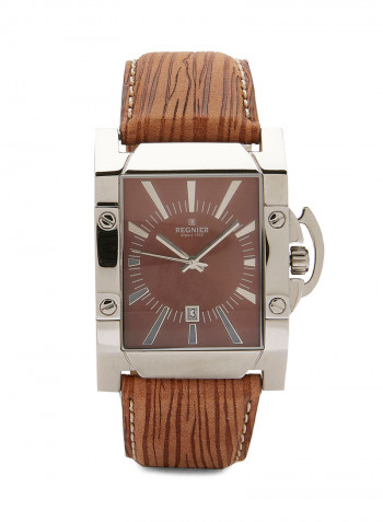 Men's Leather Analog Watch R700A