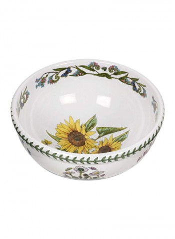 Botanic Garden Salad Bowl Sunflower Motif 10inch