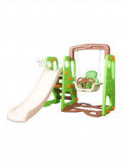 3-In-1 Swing And Slide With Basketball Game