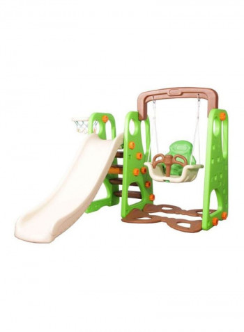 3-In-1 Swing And Slide With Basketball Game
