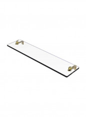 Beveled Edges Glass Shelf Clear/Gold 22inch